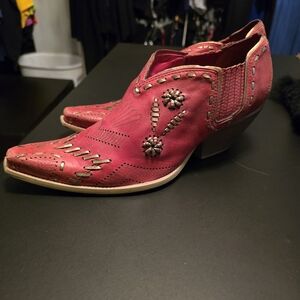 BCBGirls Vibrant Red Heeled Boots